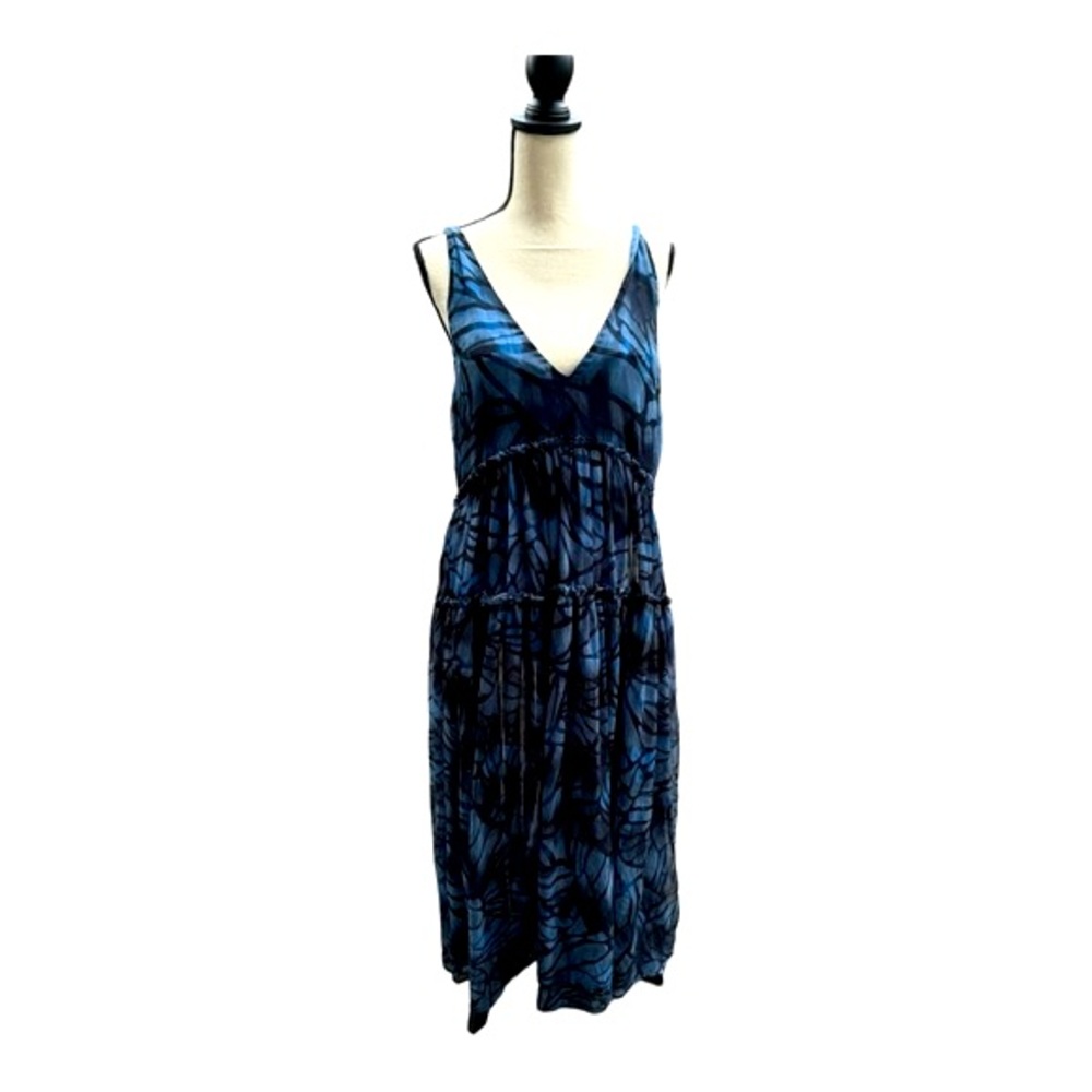 Free People Julianna Blue Floral Sleeveless Sheer Maxi Dress Size Small NWOT